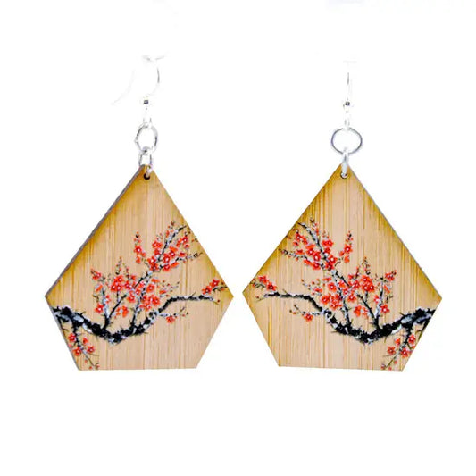 Cherry Blossom Bamboo Earrings