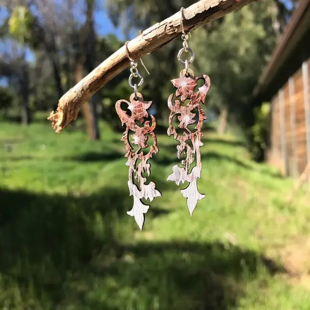 Dipped Vine Dandelion Earrings