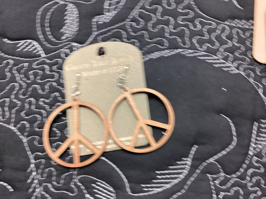Large Peace Sign Earrings
