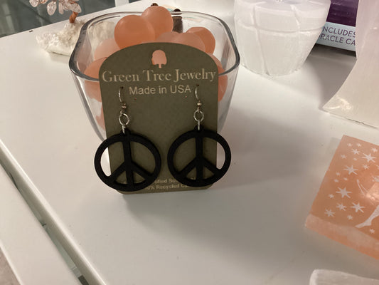 Small Peace Sign Earrings