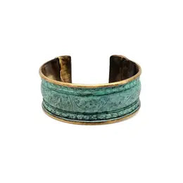 Brass Patina Bracelet - Teal