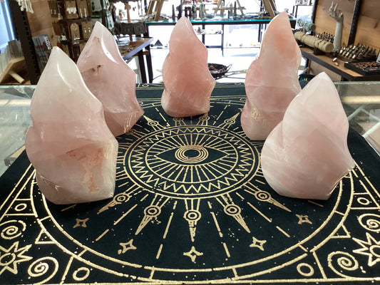 Rose Quartz Freeform Flames