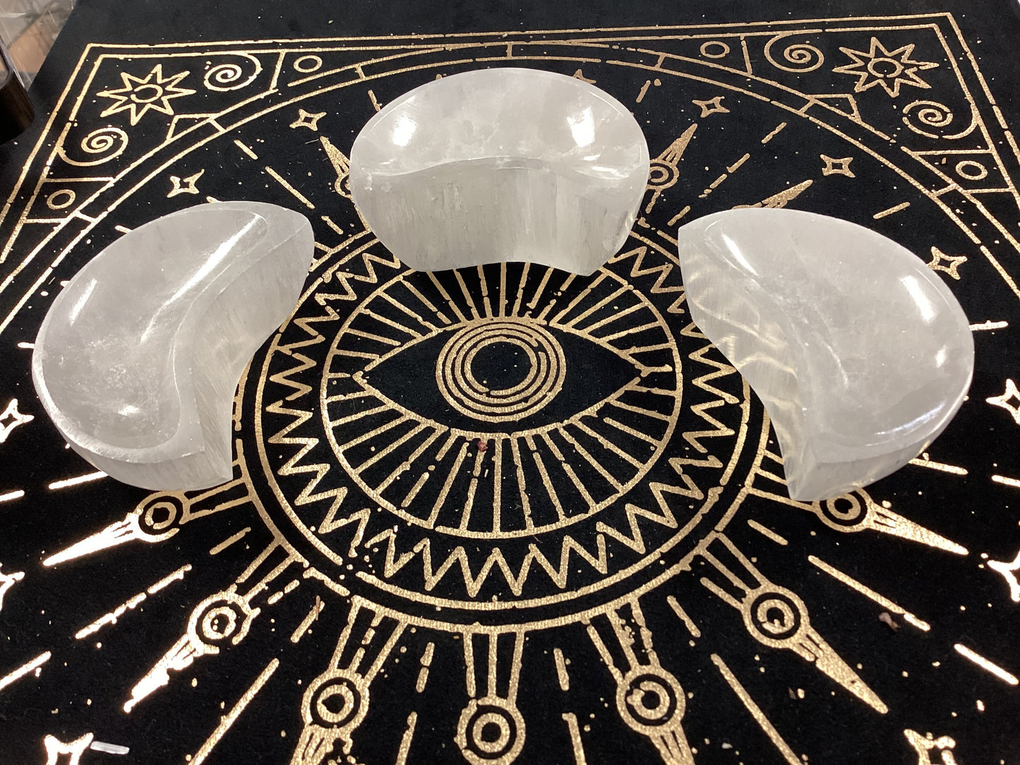 Selenite Crescent Moon Bowl