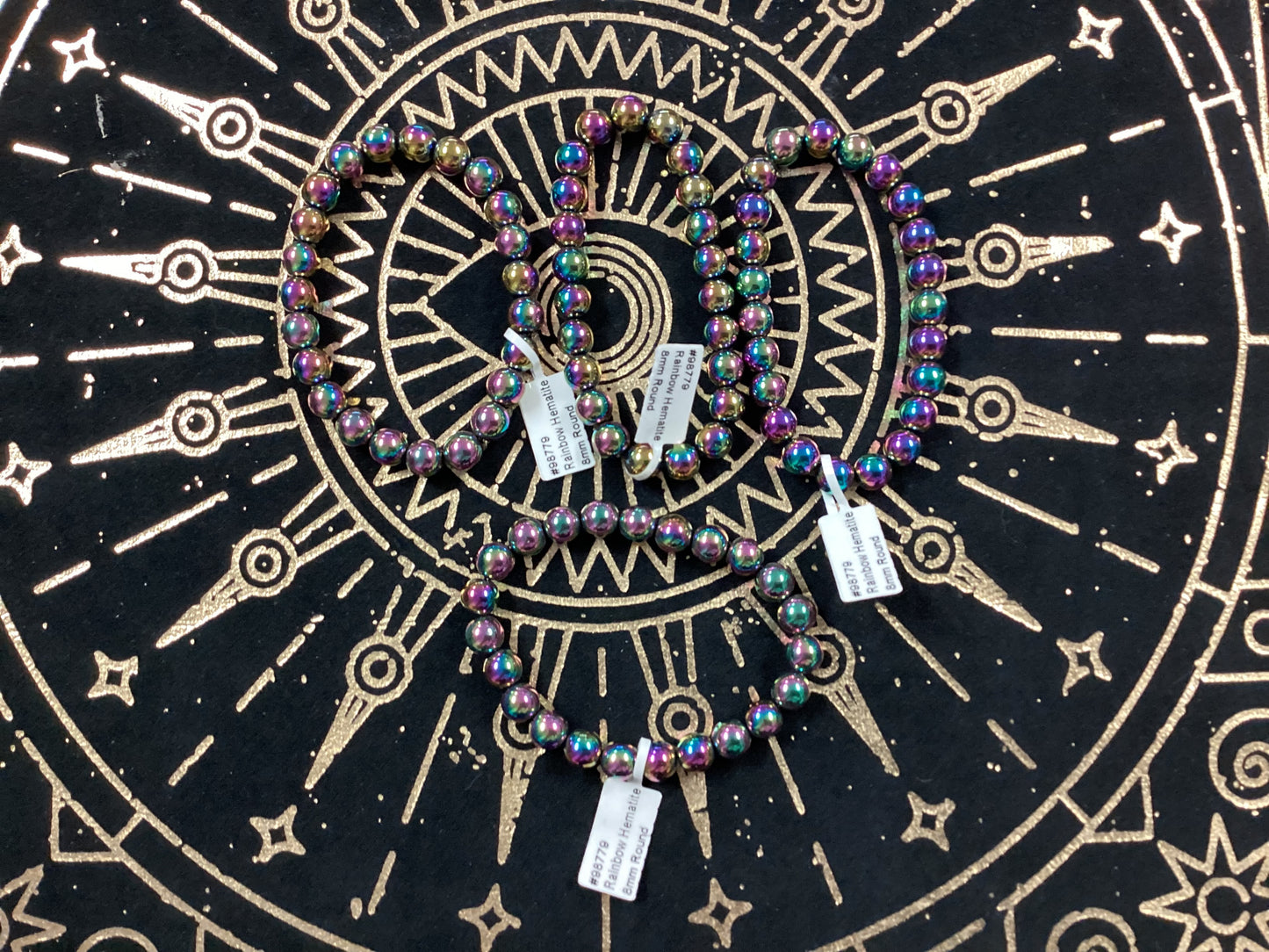 Elastic Bracelets - Rainbow Hematite