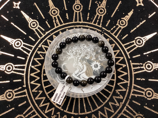 Elastic Bracelet - Gold sheen Obsidian