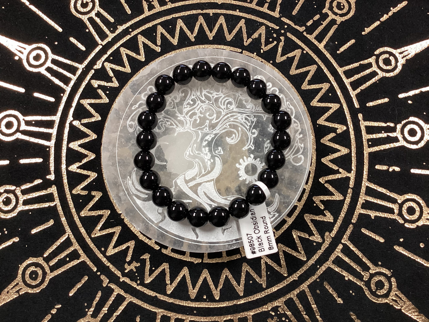 Elastic Bracelet - Black Obsidian