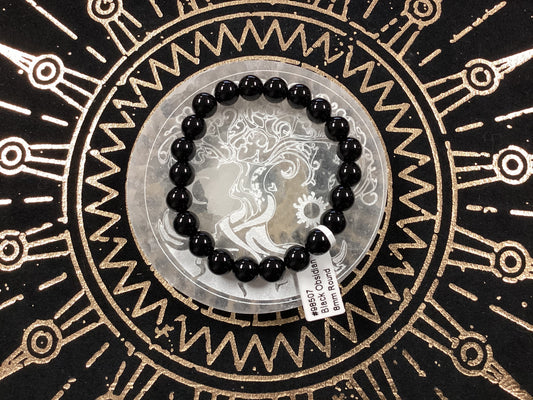 Elastic Bracelet - Black Obsidian