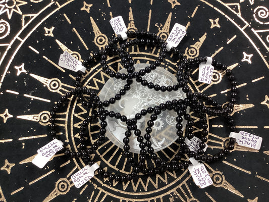 Elastic Bracelets - Black Agate