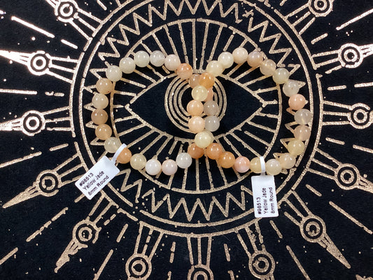 Elastic Bracelet - Yellow Jade