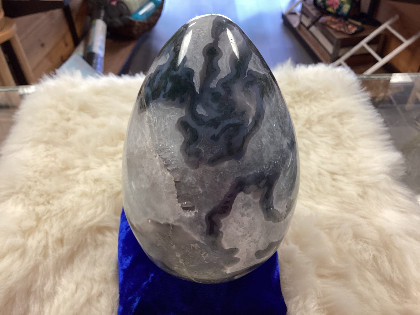 Moss Agate Egg