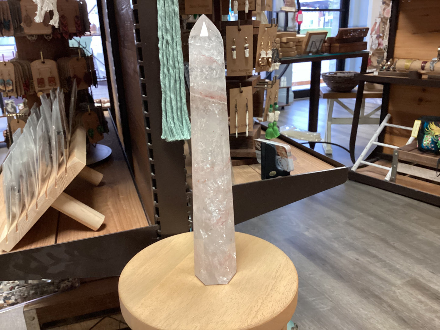 Natural Strawberry Quartz Point - XL