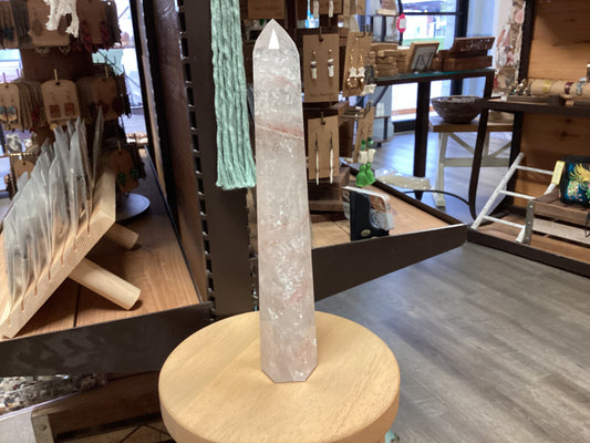 Natural Strawberry Quartz Point - XL