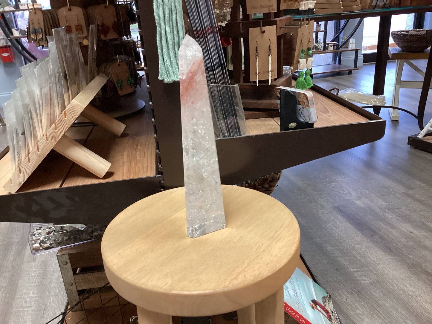 Natural Strawberry Quartz Point - Large