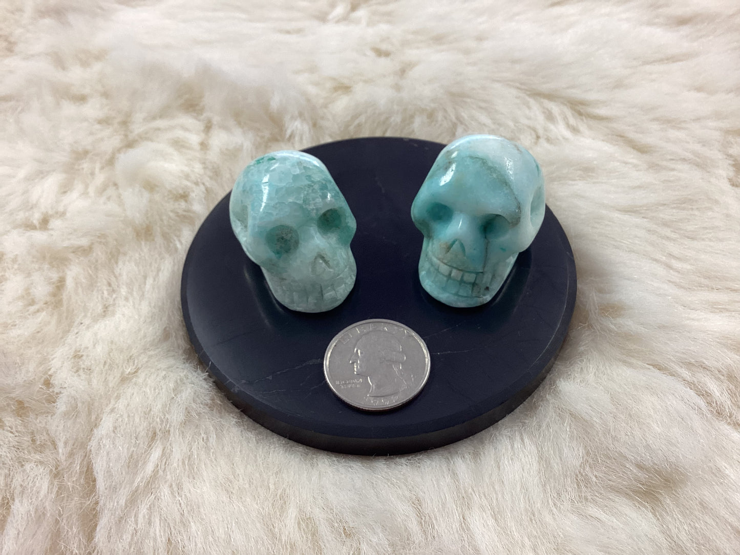 Blue Aragonite Skulls - Small