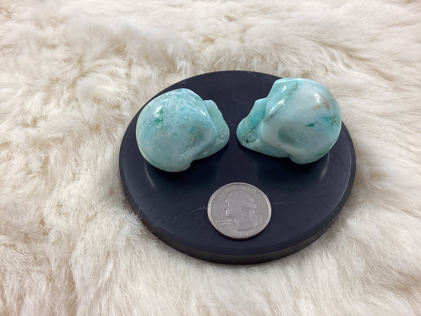 Blue Aragonite Skulls - Small