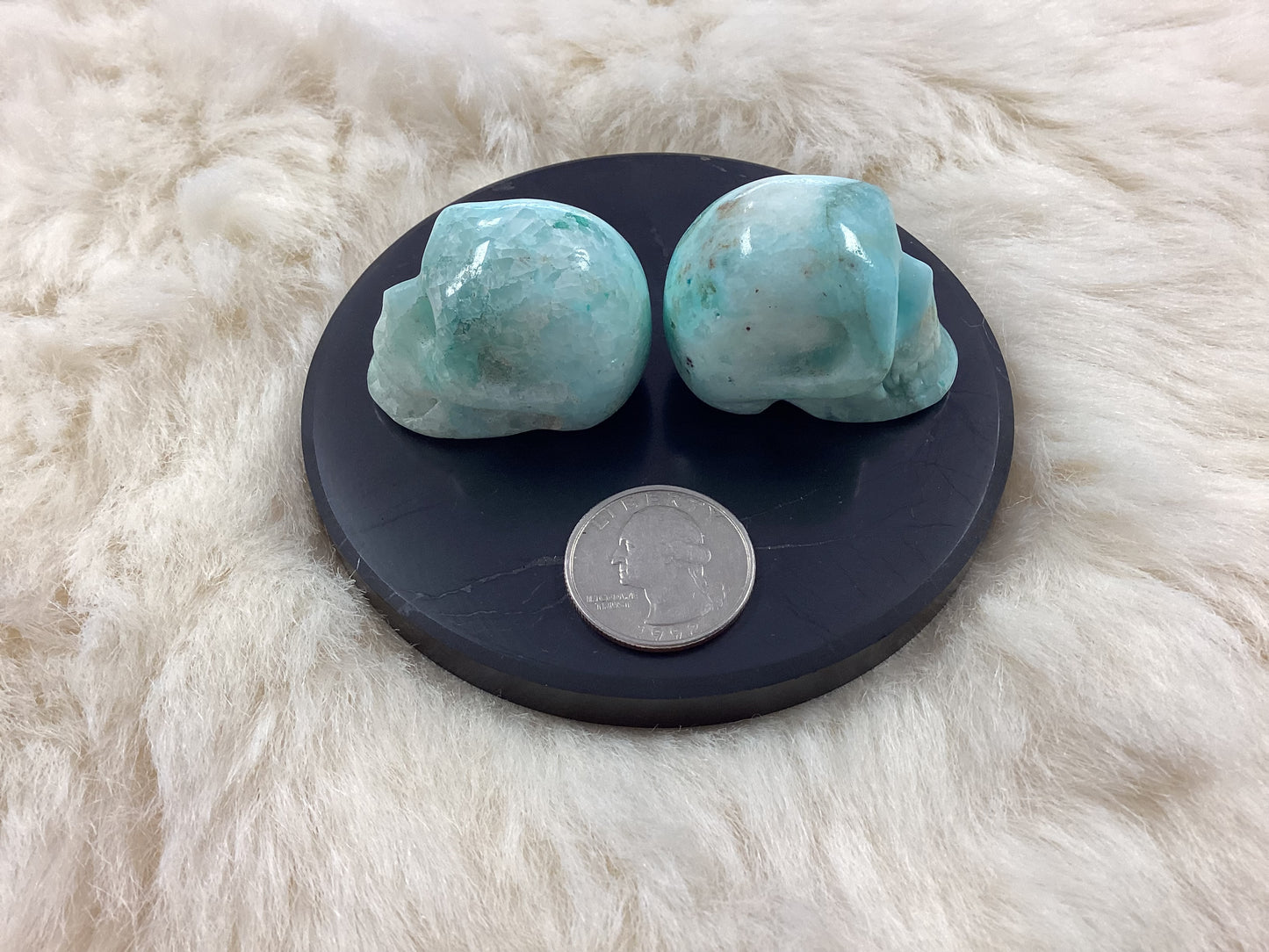 Blue Aragonite Skulls - Small