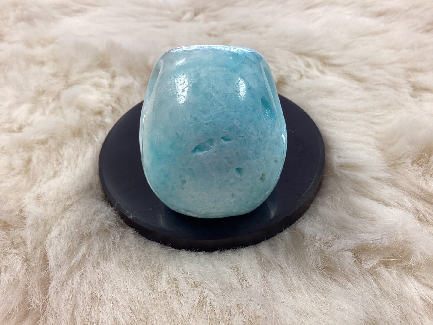 Blue Aragonite Skull - Large