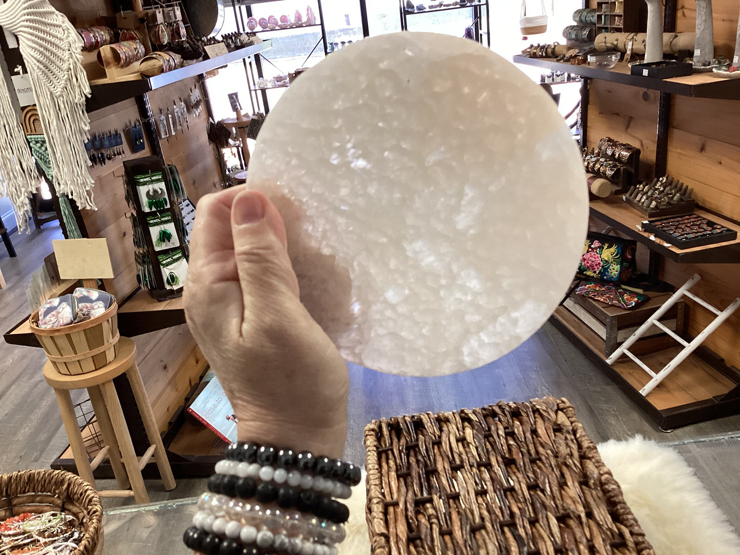 Selenite Circle Plate