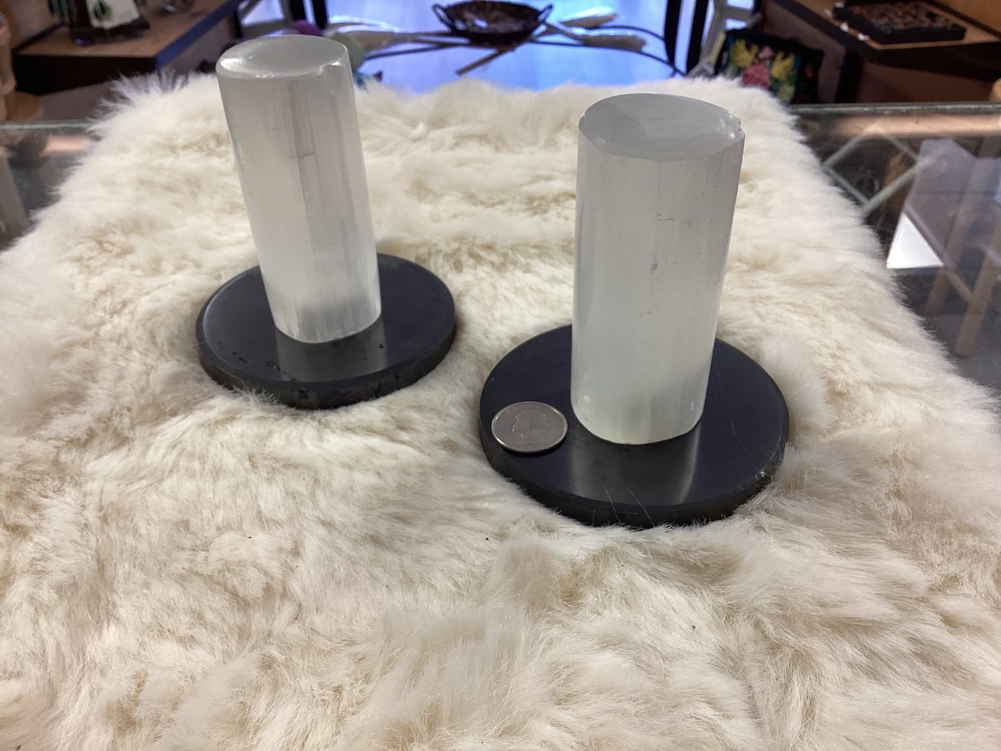 Selenite Harmonizers - Pair