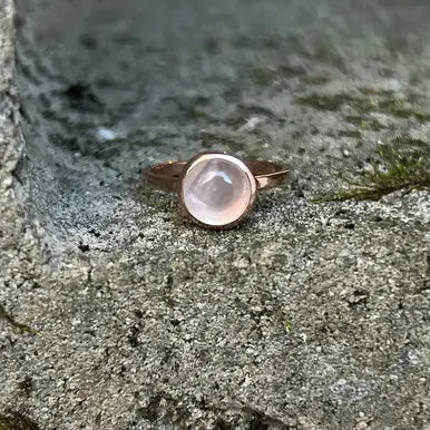 Rose Quartz Ring Rose Gold