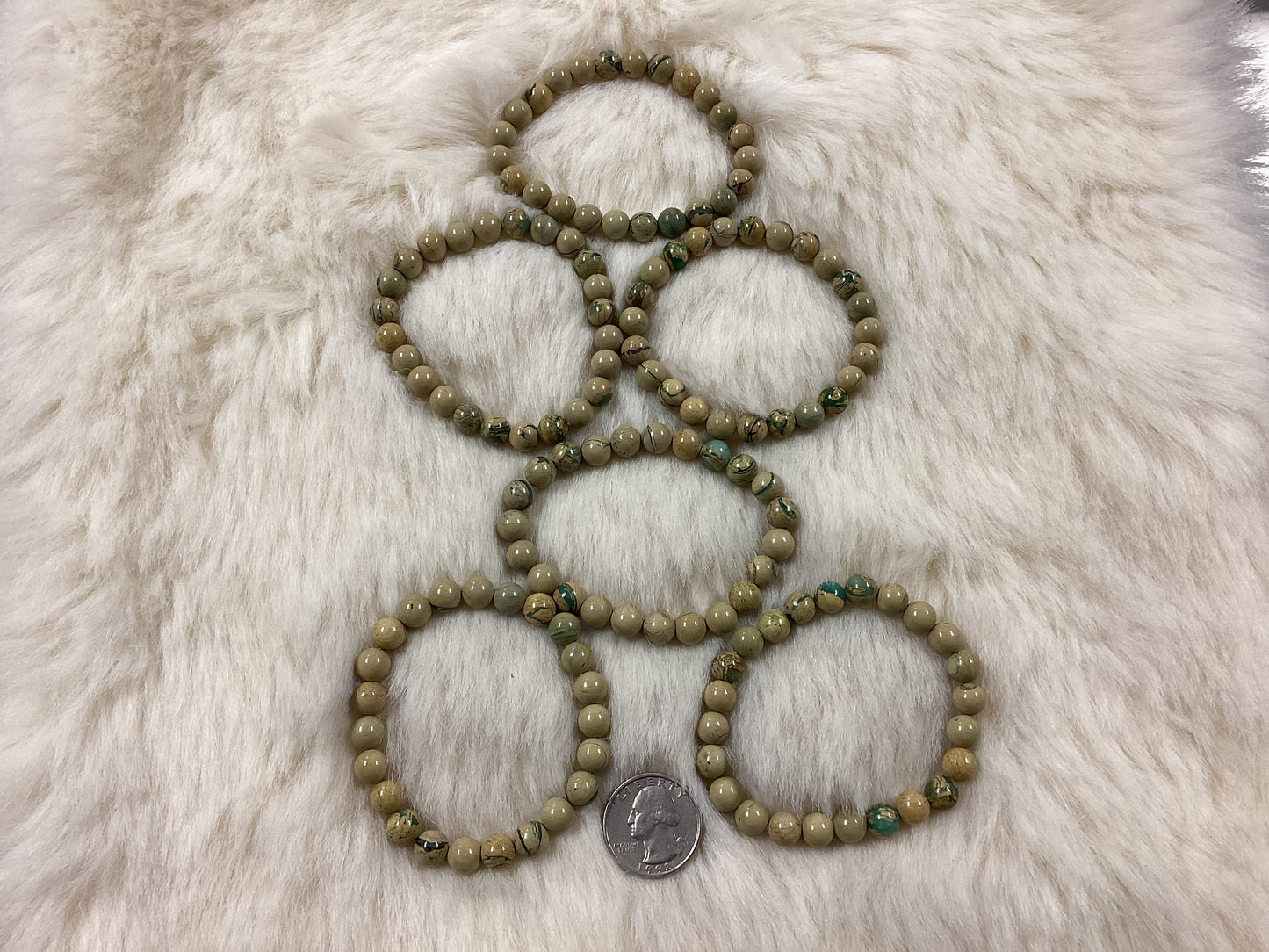 Elastic Bracelets - Unakite Jasper