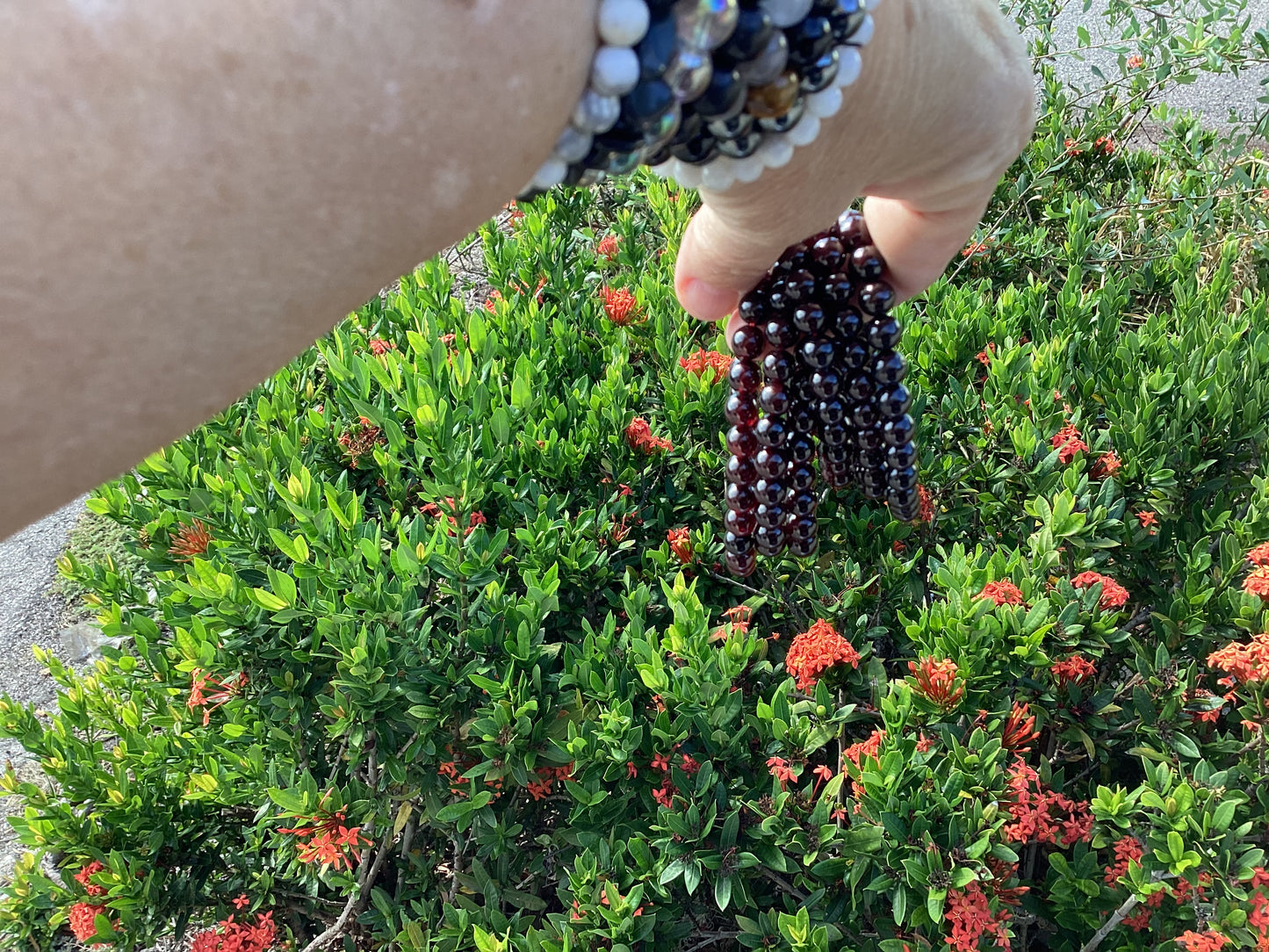 Elastic Bracelets - Garnet