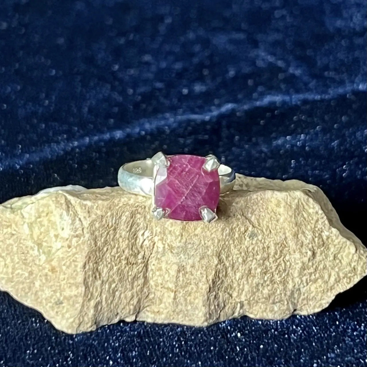 Ruby Shield Ring - Square