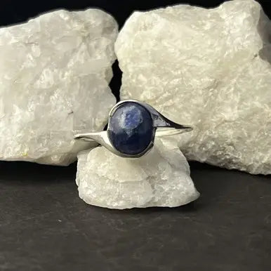 Sodalite Cab Twist Ring