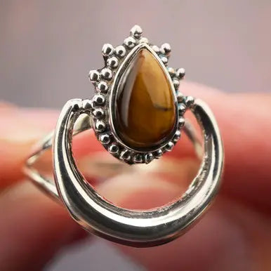 Tiger’s Eye Halo Ring