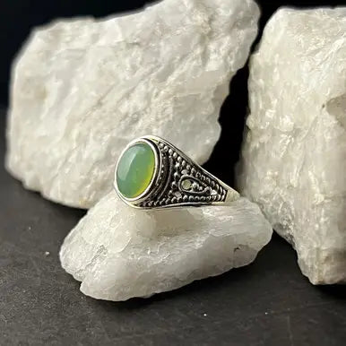 Chrysoprase Class Ring