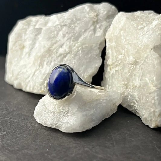Lapis Lazuli Cab Twist Ring