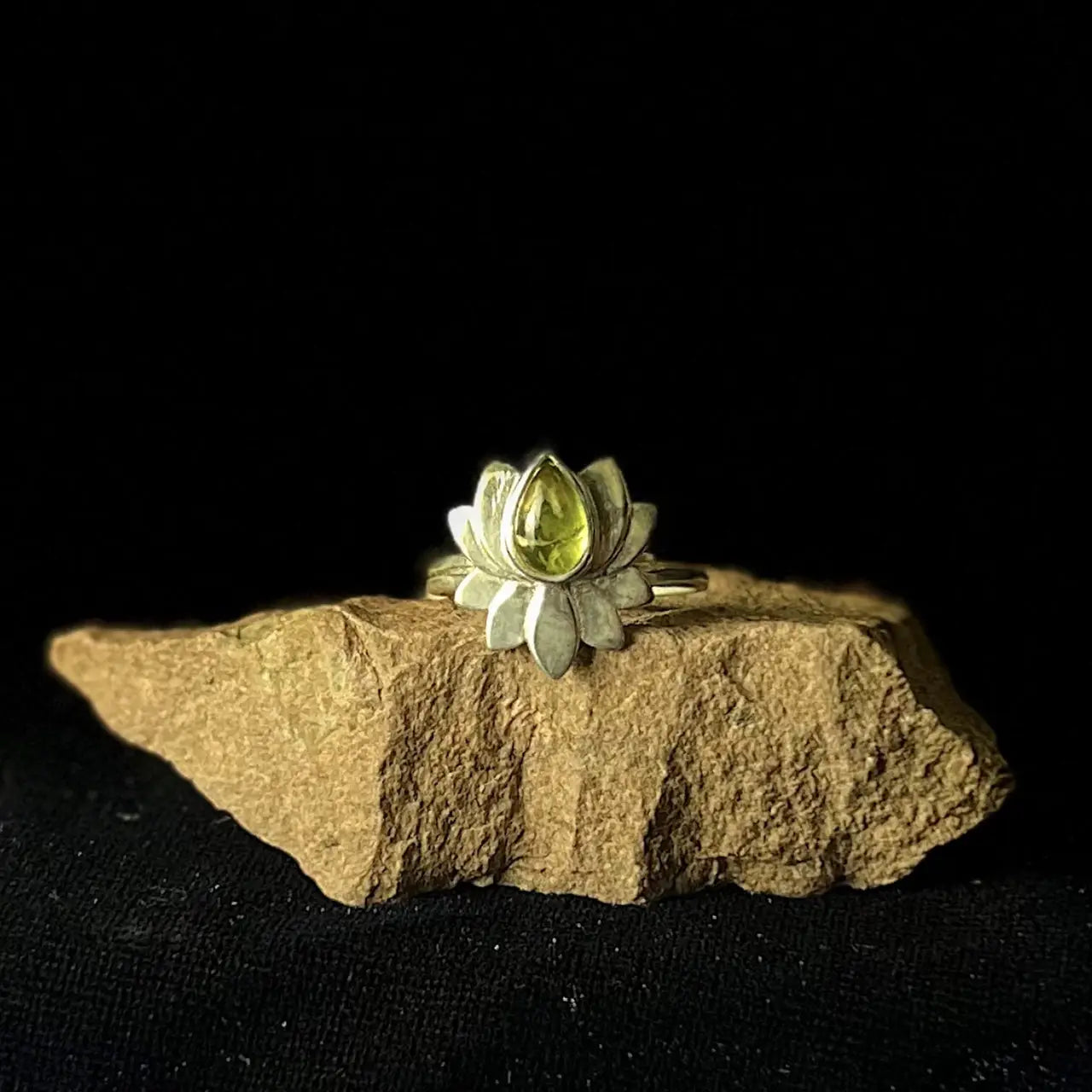 Peridot Lotus Ring