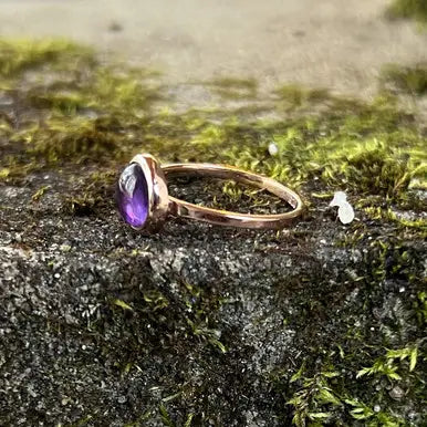 Amethyst Rose Gold Ring