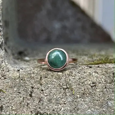 Emerald Rose Gold Ring