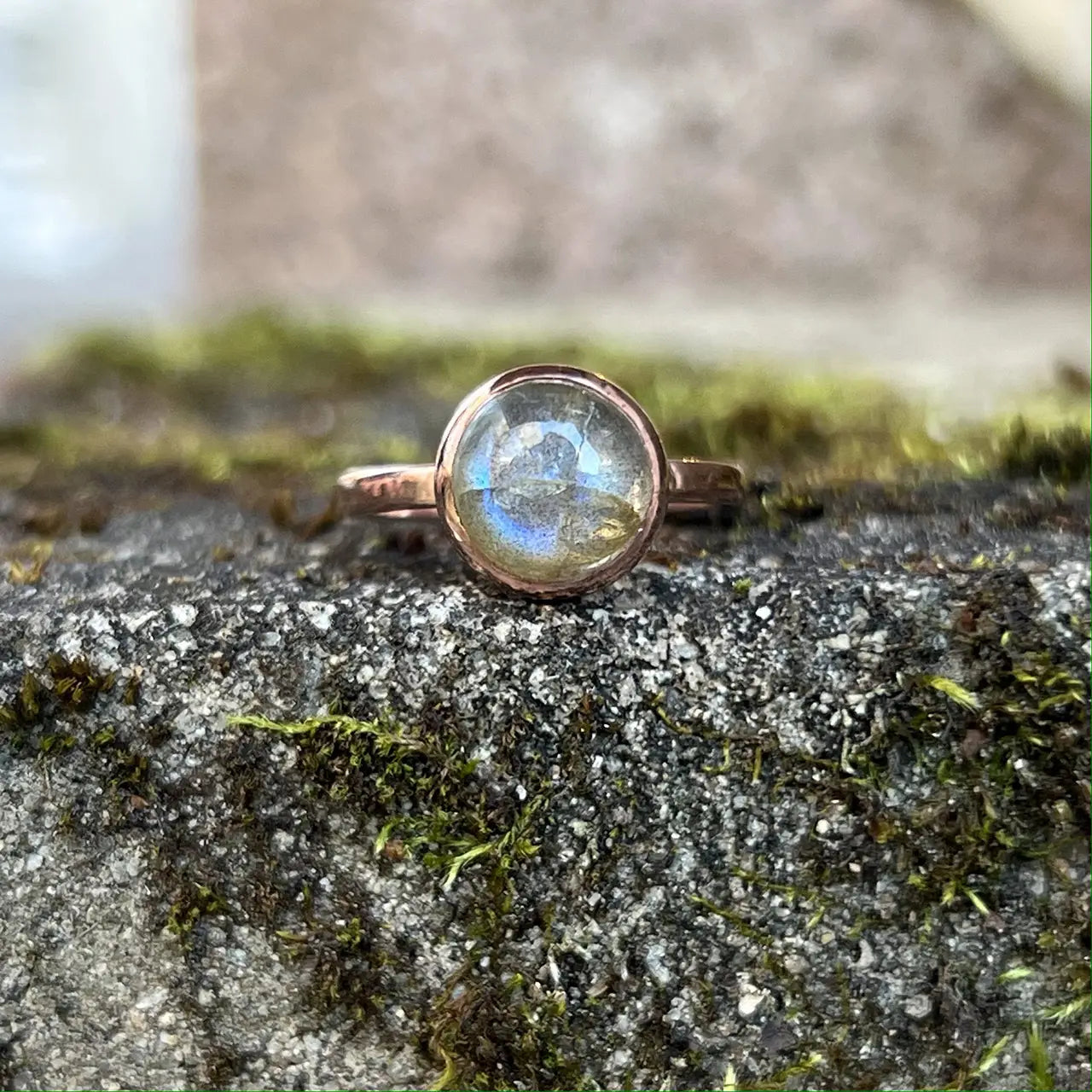 Labradorite Rose Gold Ring