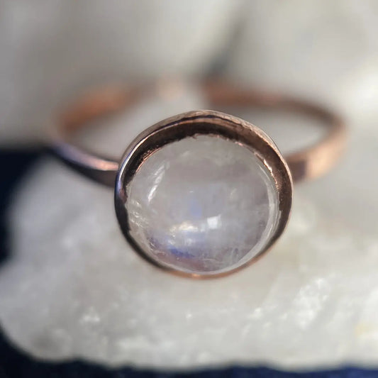 Moonstone Rose Gold Ring