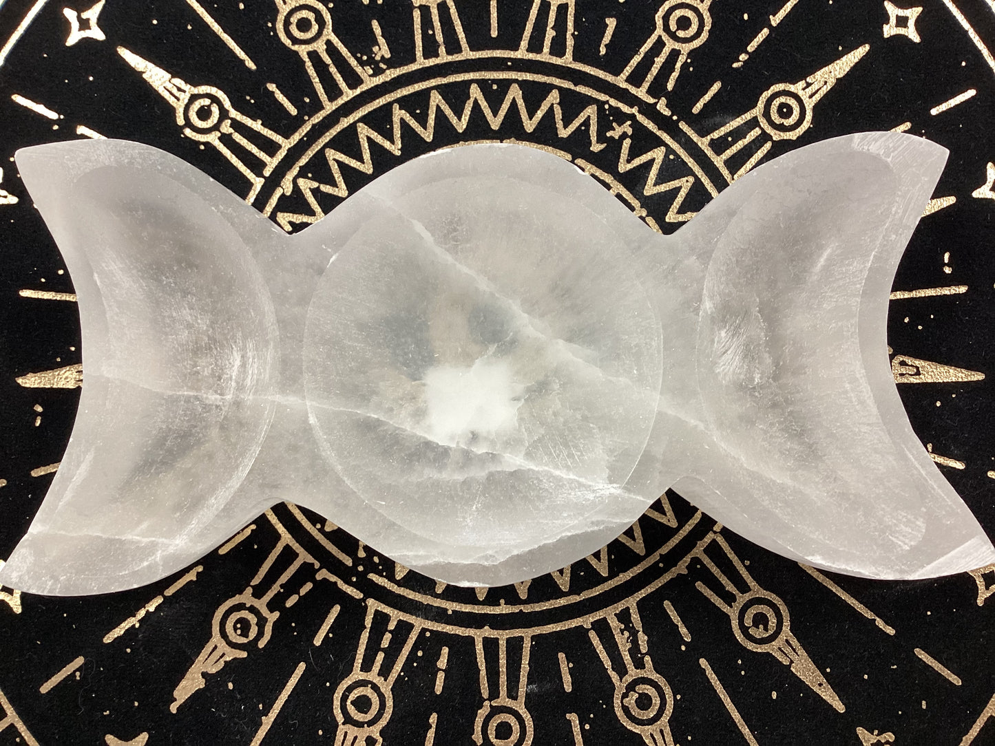 Selenite Triple Moon Bowl