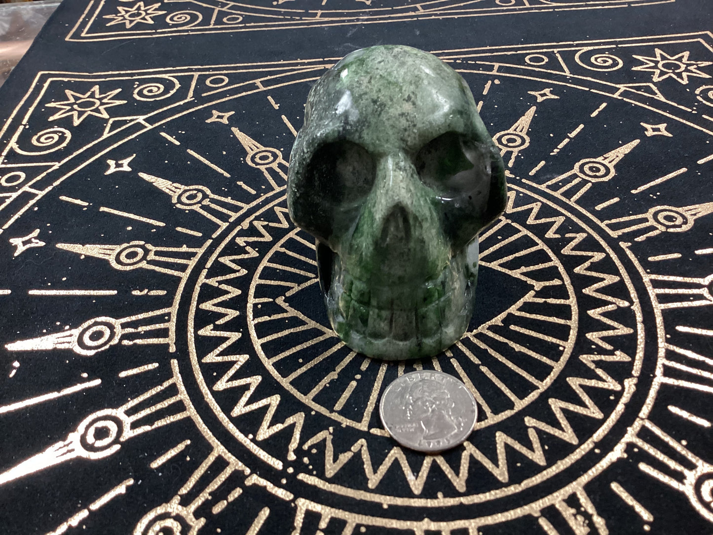 Epidote Crystal Skull - Medium