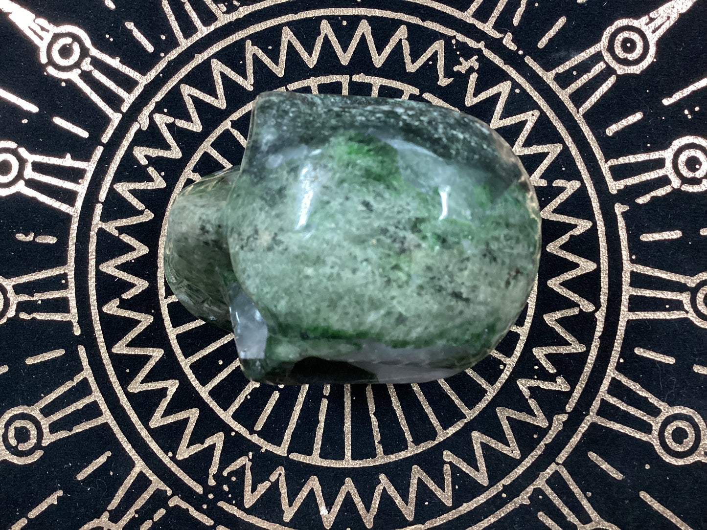 Epidote Crystal Skull - Medium