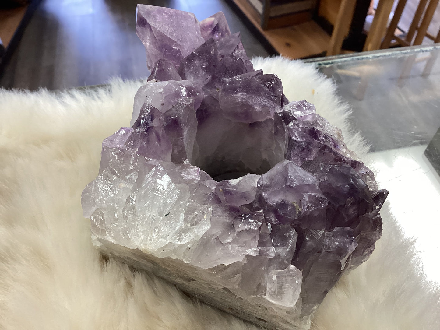 Amethyst Cluster Candleholders - Jumbo