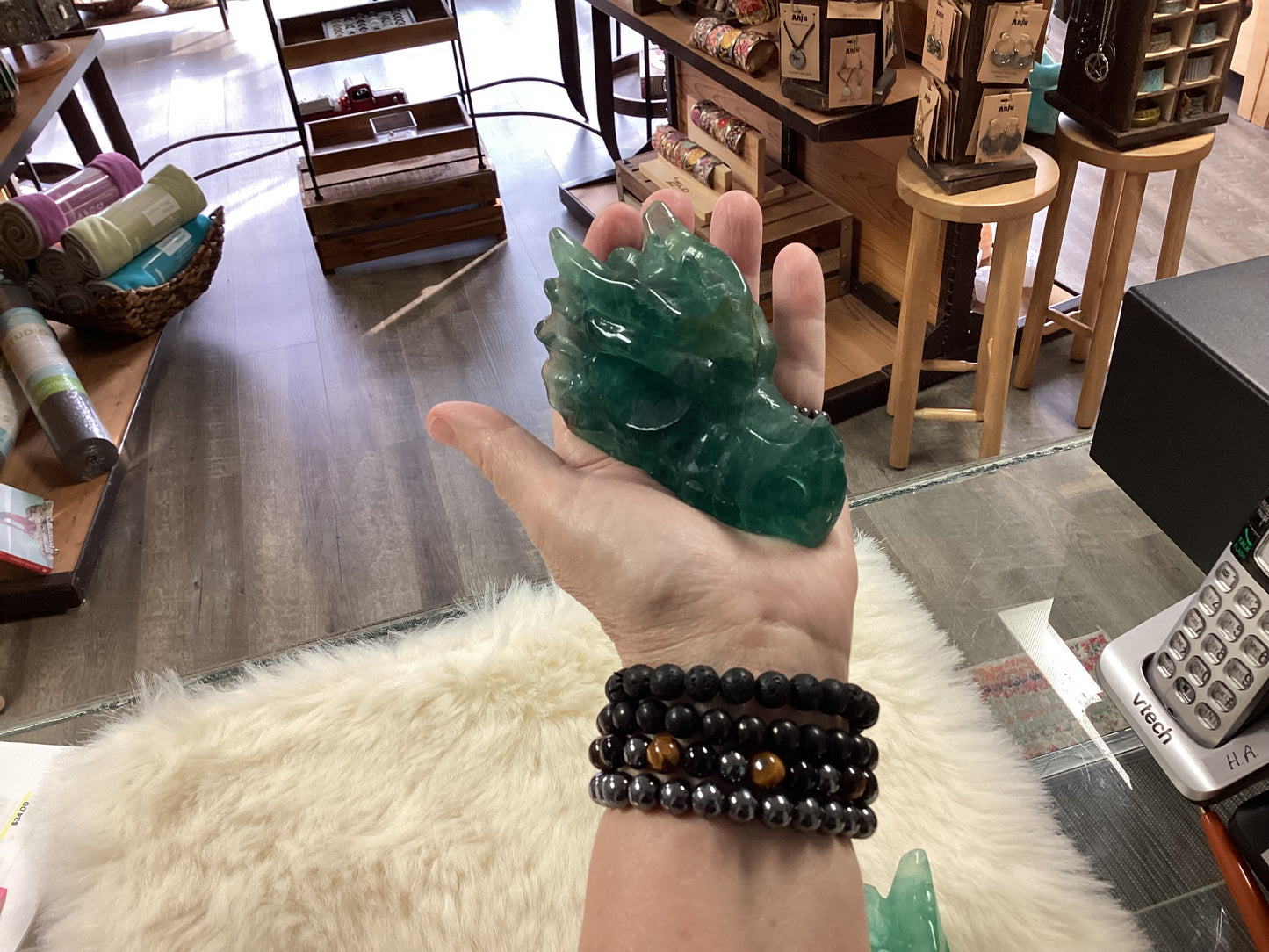 Fluorite Dragon Heads