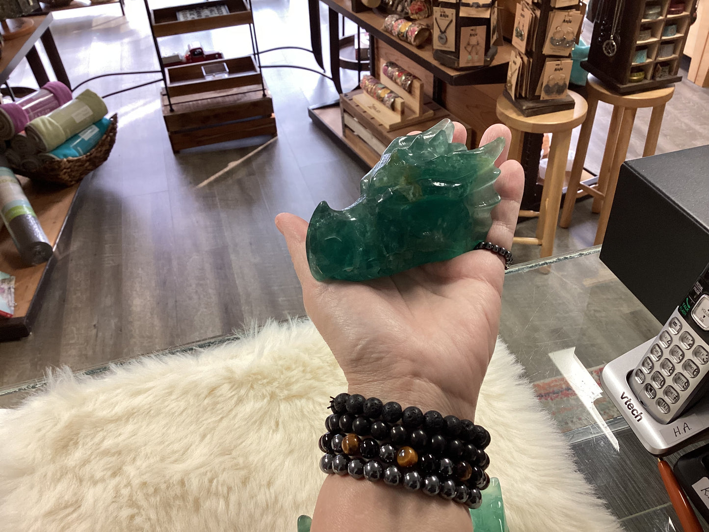 Fluorite Dragon Heads