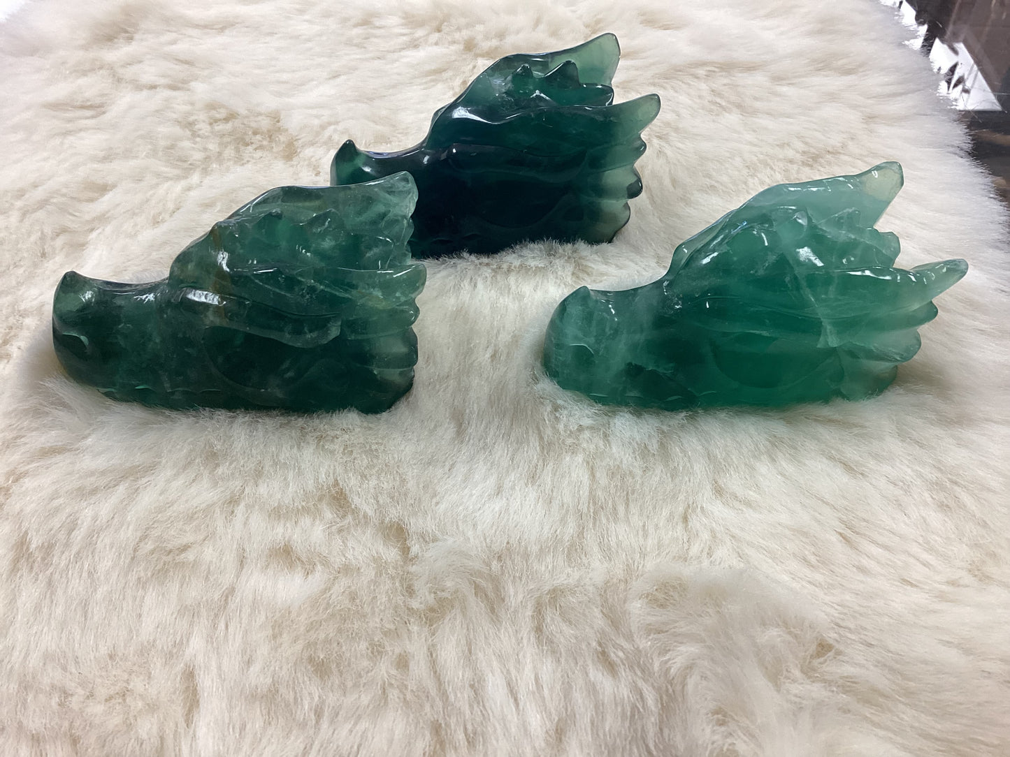 Fluorite Dragon Heads