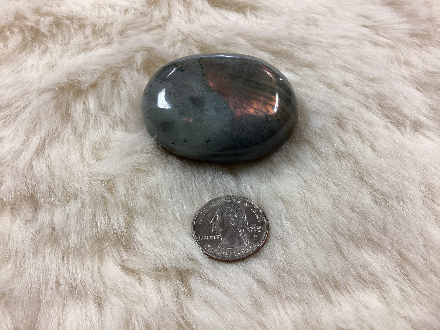 Labradorite Palm Stone - Large