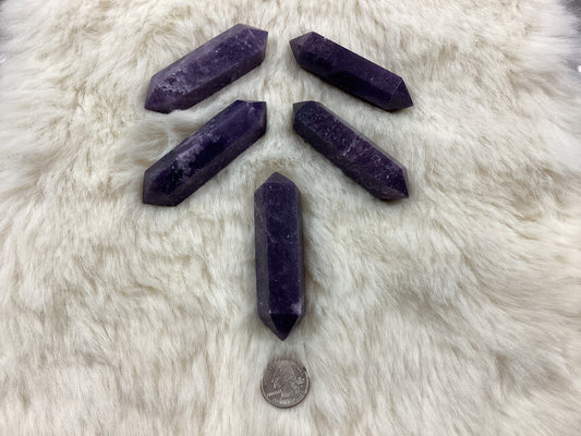 Lepidolite Double Terminated Crystal Wands