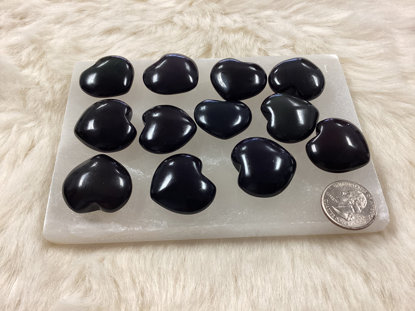 Rainbow Obsidian Hearts - Mini