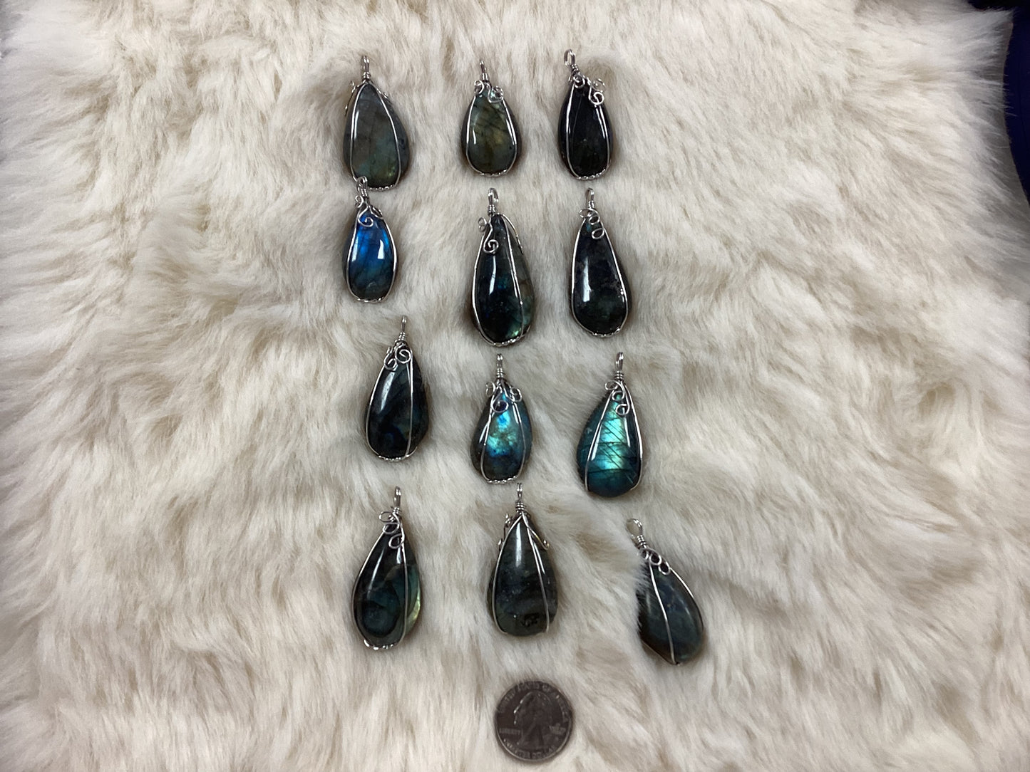 Labradorite Wire Wrapped Pendant