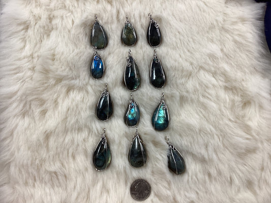 Labradorite Wire Wrapped Pendant