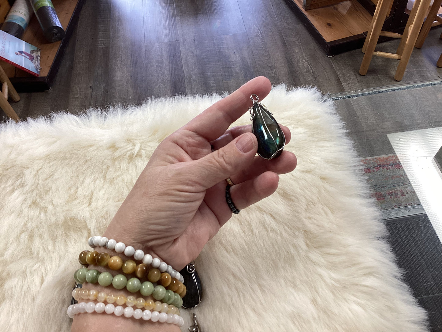 Labradorite Wire Wrapped Pendant
