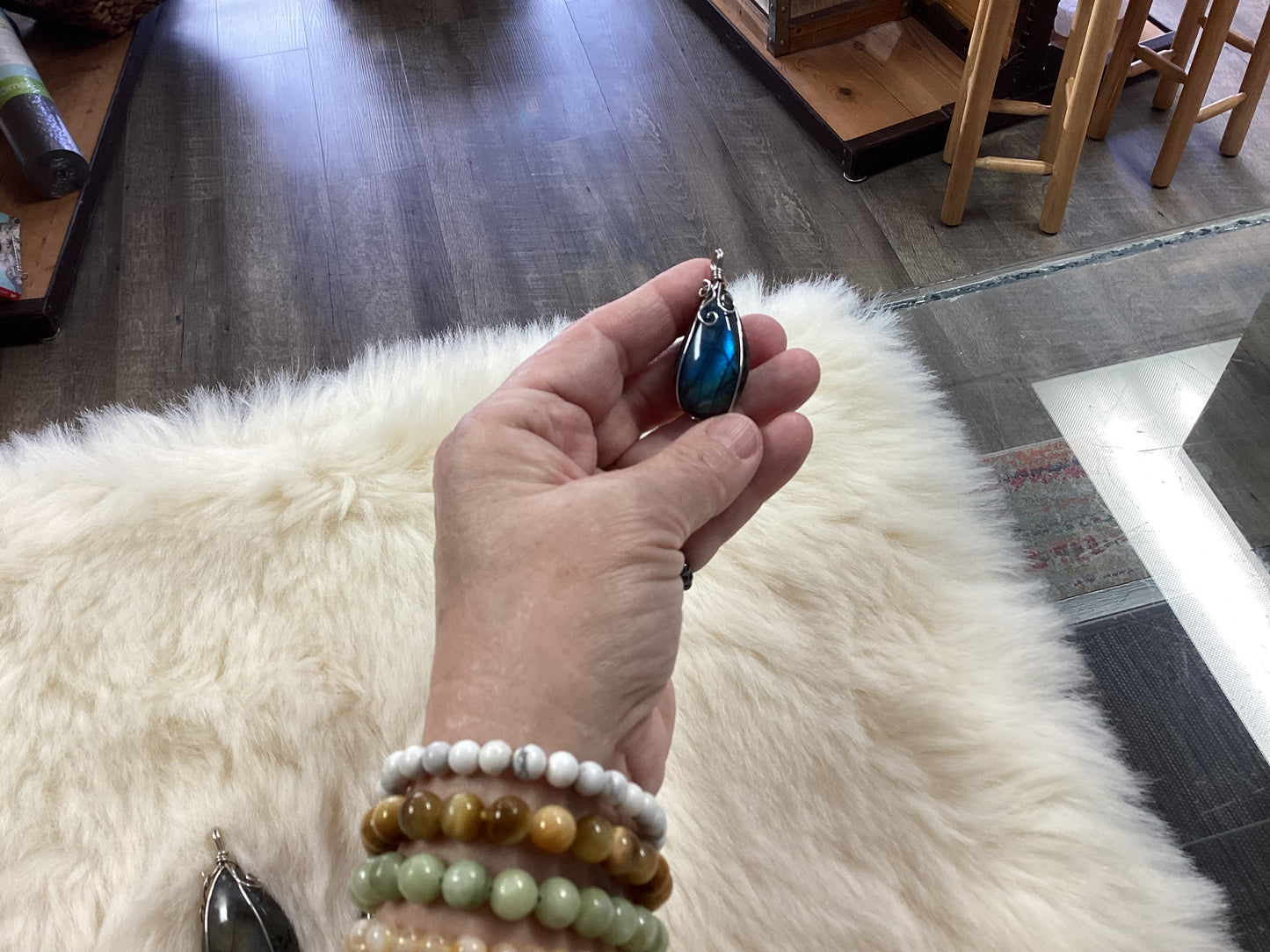 Labradorite Wire Wrapped Pendant